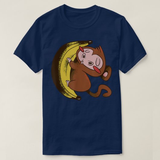 Cute Ape Banana Lover Vegetarians Food Monkey Bana Tシャツ (デザイン正面)