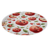 Cute Apple Faces  カッティングボード (角)