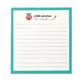 Cute Apple Pencil Teacher Appreciation Gift ノートパッド (正面)