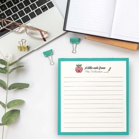 Cute Apple Pencil Teacher Appreciation Gift ノートパッド