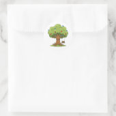 Cute Apple Tree Cartoon Illustration Sticker ラウンドシール (バッグ)