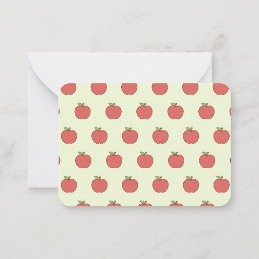 Cute Apple Valentine Classroom Note Card  ノートカード (裏面)