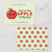 Cute Apple Valentine Classroom Note Card  ノートカード (正面/裏面)