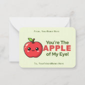 Cute Apple Valentine Classroom Note Card  ノートカード (正面)