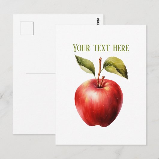 Cute apple vendors customizable ポストカード (正面/裏面)