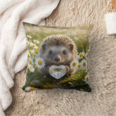 Cute April Hedgehog with Diamond Heart クッション (ブランケット)