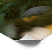 Cute April Hedgehog with Diamond Heart ポスター (コーナー)