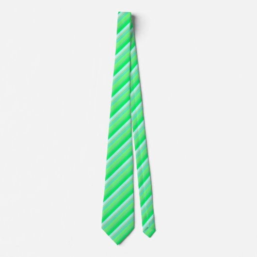 Cute aqua green stripes ネクタイ (正面)