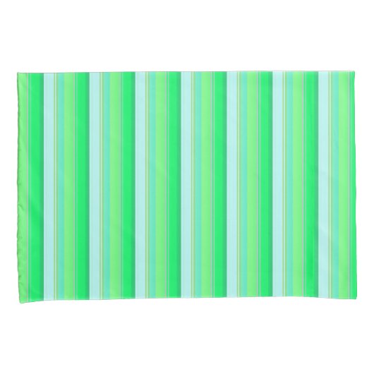Cute aqua green stripes 枕カバー (正面右)