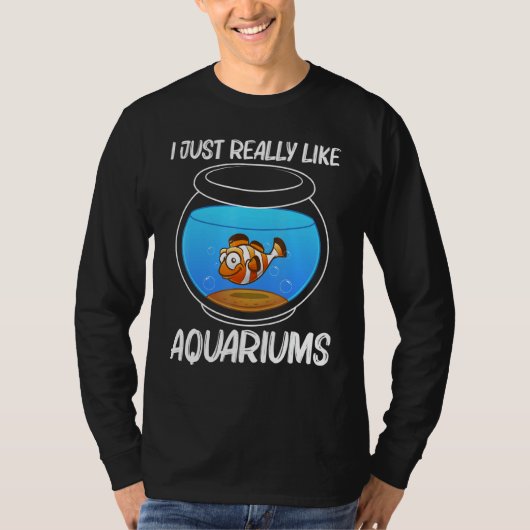 Cute Aquarium For Men Women Aquarist Fish Tank   Tシャツ (正面)