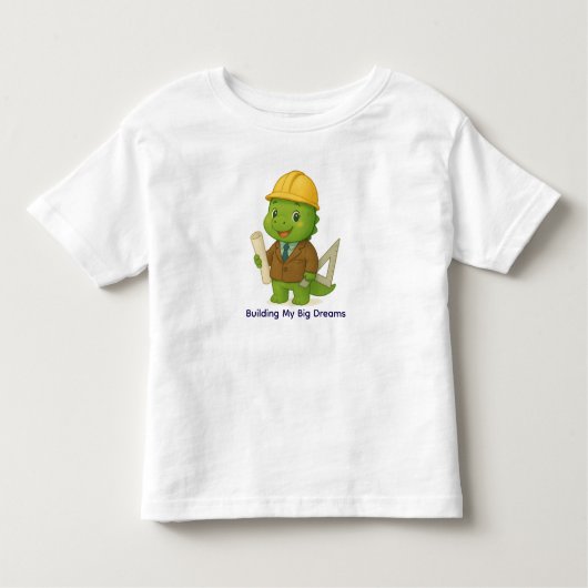 Cute Architect Dinosaur – Dino Jobs トドラーTシャツ (正面)