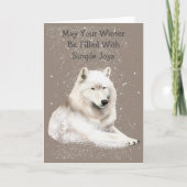 Cute Arctic Pals Snowy Winter Greeting Card カード (正面)