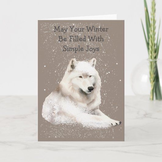 Cute Arctic Pals Snowy Winter Greeting Card カード (正面)
