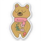 Cute Arrogant Brown Bear For Laptop and Planner シール (正面)