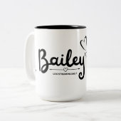 Cute Art Coffee Cup ツートーンマグカップ (正面左)