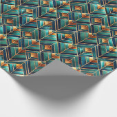 Cute Art Deco tiled pattern  ラッピングペーパー (角)