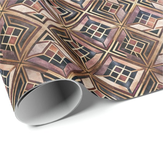 Cute Art Deco tiled pattern Wrapping Paper  ラッピングペーパー (ロールコーナー)