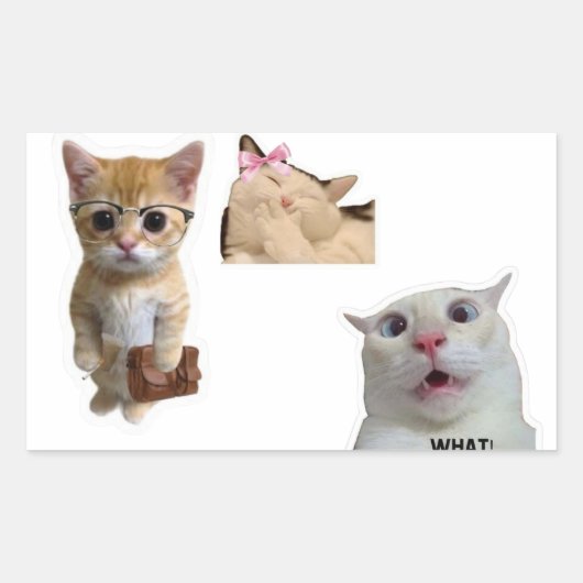 Cute Artistic Aesthetic Sticker for Laptop  長方形シール (正面)