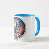 Cute Artistic Puppy Design for Dog Lovers マグカップ (正面右)