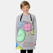 Cute as a Buttonイラストレーション エプロン (着用した状態)