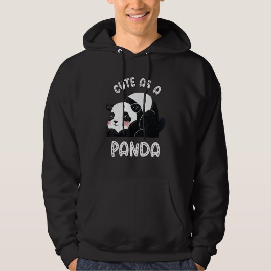 Cute As A Panda Wild Panda Bamboo パーカ (正面)