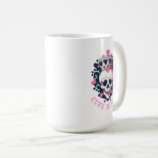 Cute as Hell Schädel mit Krone コーヒーマグカップ (正面右)