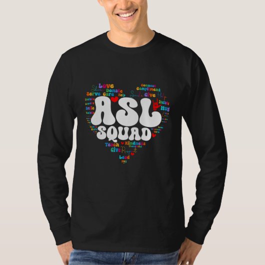 Cute ASL SQUAD Appreciation Week back to school Tシャツ (正面)
