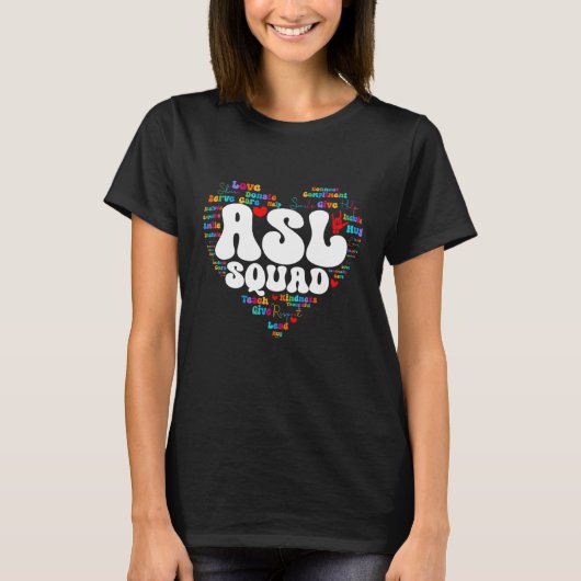 Cute ASL SQUAD Appreciation Week back to school Tシャツ (正面)
