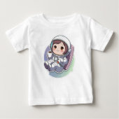 Cute Astronaut ベビーTシャツ (正面)