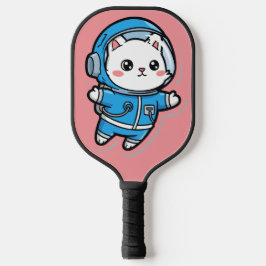 Cute Astronaut Cat Custom Photo Pickleball Paddle ピックルボールラケット