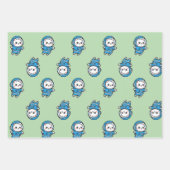 Cute Astronaut Cat Custom Photo Wrapping Paper ラッピングペーパーシート (正面3)