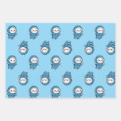 Cute Astronaut Cat Custom Photo Wrapping Paper ラッピングペーパーシート (正面)