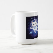Cute Astronaut Cat in Space コーヒーマグカップ (正面左)