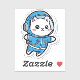 Cute Astronaut Cat Kawaii Sticker シール