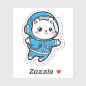 Cute Astronaut Cat Kawaii Sticker シール (シート)