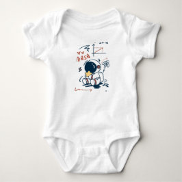 Cute Astronaut Space Cartoon Baby Bodysuit ベビーボディスーツ