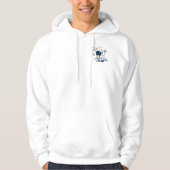 Cute Astronaut Space Cartoon Back Print Hoodie パーカ (正面)