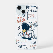  Cute Astronaut Space Cartoon Phone Case iPhone 15ケース (裏面)