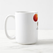 Cute Astronaut Space Cat Floating in Galaxy with P コーヒーマグカップ (左)