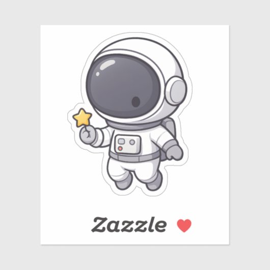 Cute Astronaut Sticker | Kawaii Space Character シール (シート)