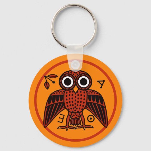 Cute Athenian Owl from Ancient Greece キーホルダー (正面)