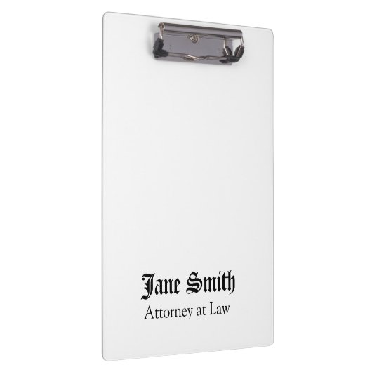 Cute Attorney at Law Personalized Name Clipboard  クリップボード (右)