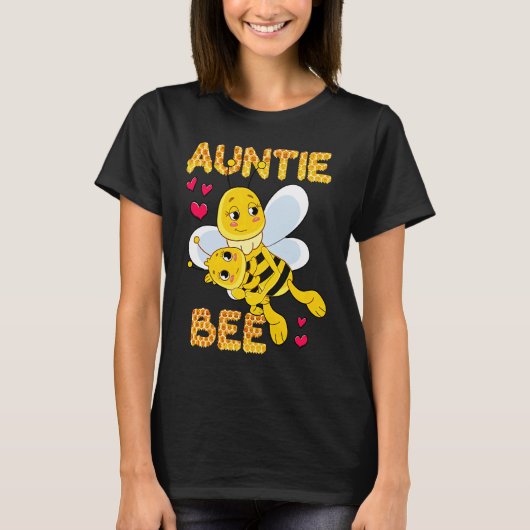 Cute Auntie Bee Mother's Day Beekeeper Matching Fa Tシャツ (正面)