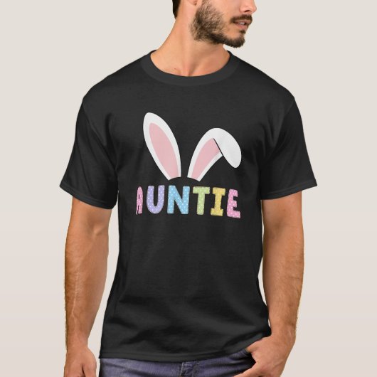 Cute Auntie Happy Easter Bunny Matching Family Out Tシャツ (正面)