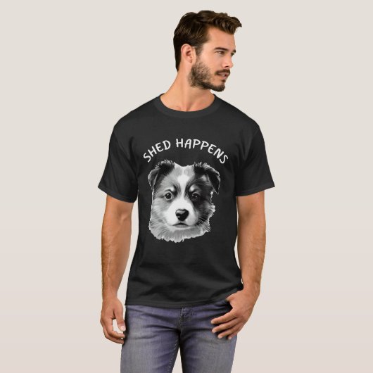 Cute Aussie Shepherd Australian Shepherd Saying Sh Tシャツ (正面フル)