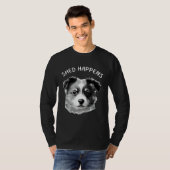 Cute Aussie Shepherd Australian Shepherd Saying Sh Tシャツ (正面フル)