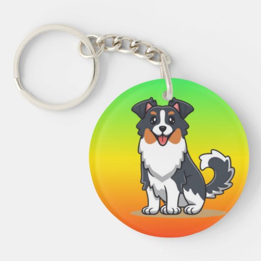 Cute Australian Shepherd-23144 キーホルダー (正面)