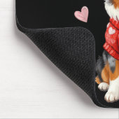 Cute Australian Shepherd Valentine Heart Valentine マウスパッド (コーナー)