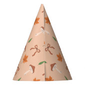 Cute Autumn Bow Pattern パーティーハット (裏面)