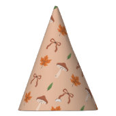 Cute Autumn Bow Pattern パーティーハット (右)